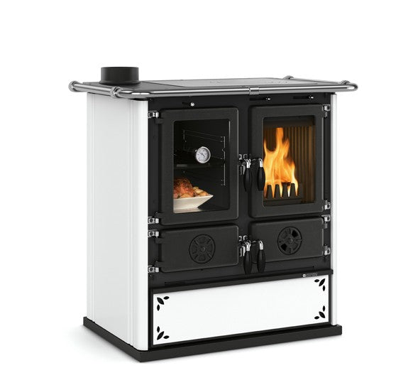 ROSETTA SINISTRA.16 STEEL- Cocina Leña - La Nordica-Extraflame
