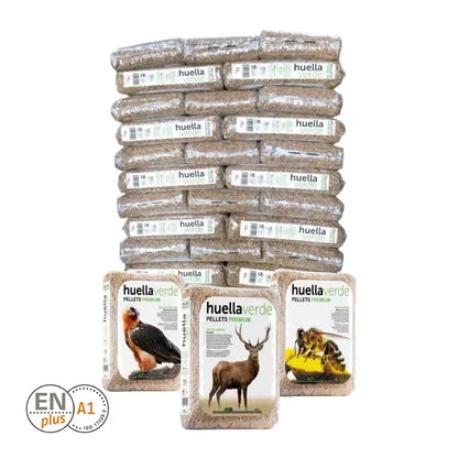 Pellet Huella verde-palet de pellets 77 sacos