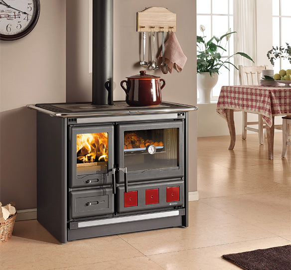 ROSA XXL.16 - STEEL - Cocina Leña - La Nordica-Extraflame