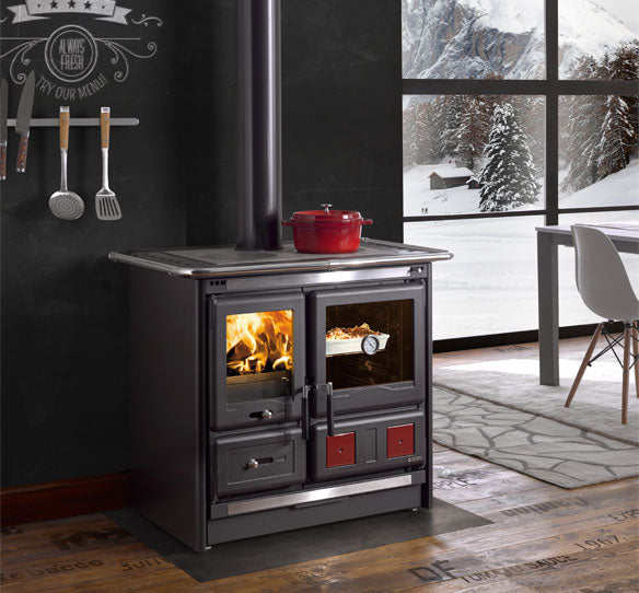 ROSA L.16 STEEL - Cocina Leña - La Nordica-Extraflame