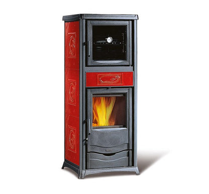 ROSSELLA PLUS FORNO.16 CERAMICA - Estufa canalizada con horno leña - La Nordica-Extraflame