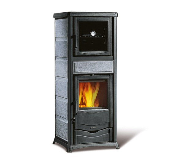 ROSSELLA PLUS FORNO.16 CERAMICA - Estufa canalizada con horno leña - La Nordica-Extraflame