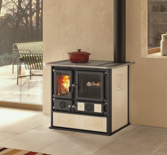 ROSA.16 CERAMICA - Cocina Leña - La Nordica-Extraflame